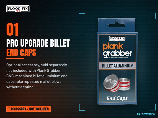 Load image into Gallery viewer, Plank Grabber™ Premium Billet Aluminium End Caps — Pack of 2

