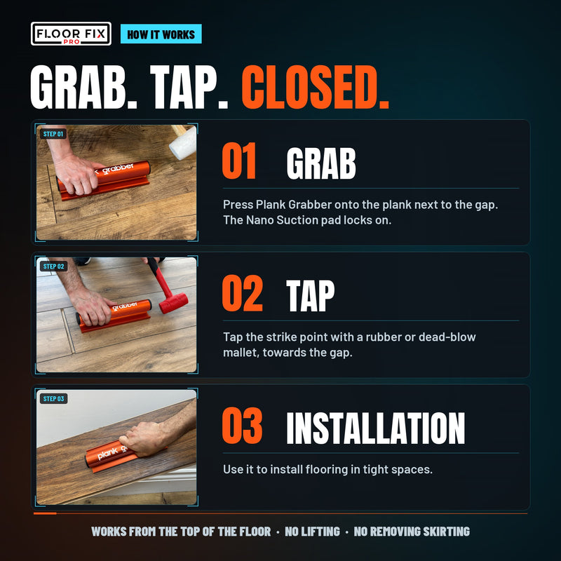 Load image into Gallery viewer, Plank Grabber™ Floor Gap Fixer Tool — Includes Spare Suction Pad
