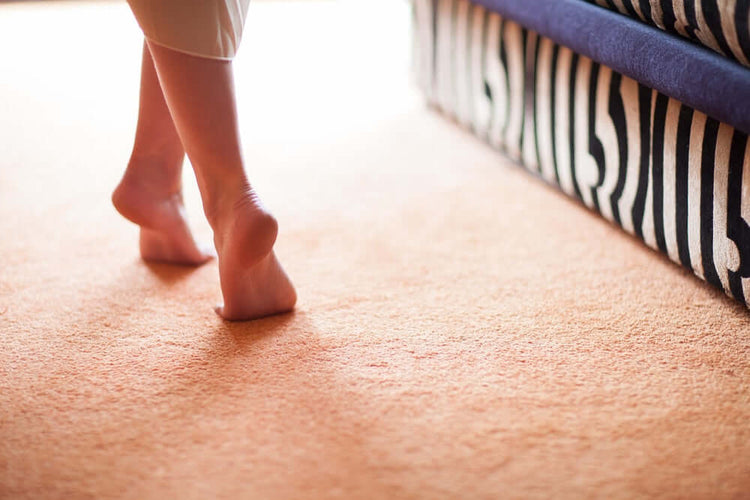 Vloer met tapijt + trap (zwevende ondervloer)