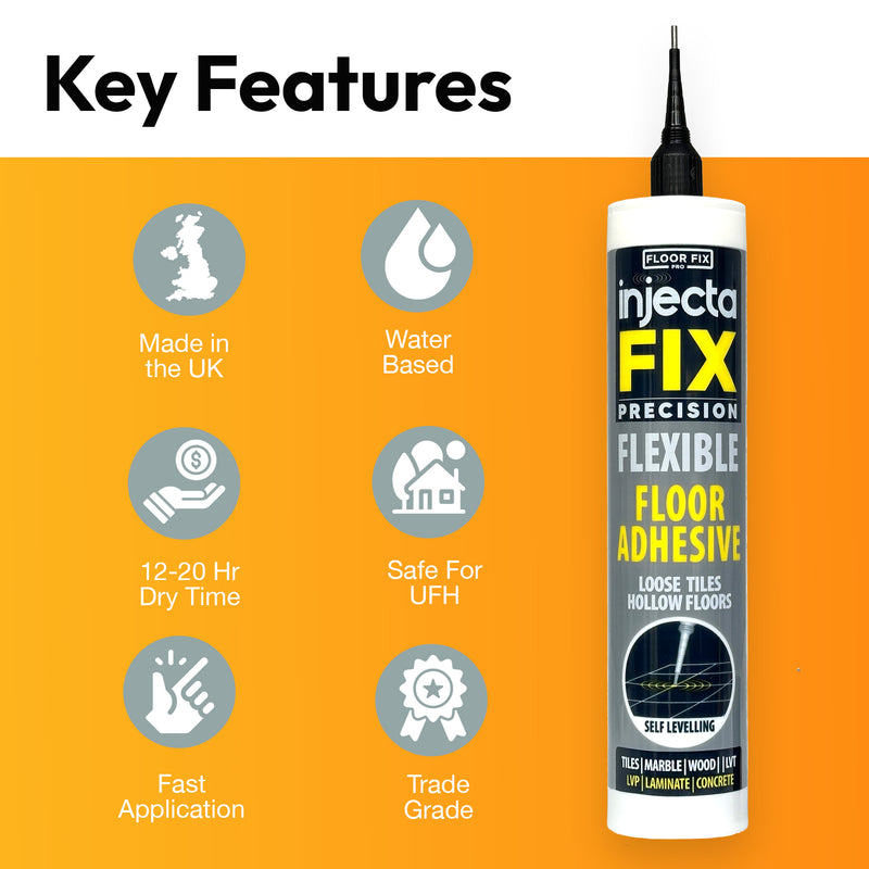 Indlæs billede i Gallery Viewer, Injectafix Precision -300ml - Floor Fix Pro Loose Tile &amp; Hollow Floor Adhesive
