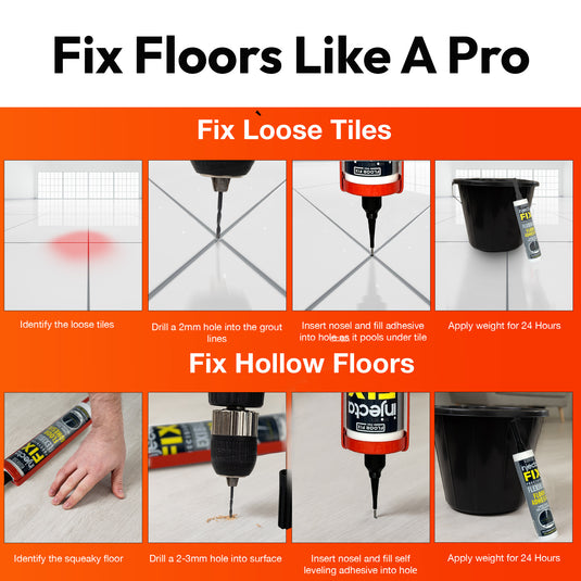 Fix a floor with Injectafix Precision -300ml | Fix for Loose Tiles