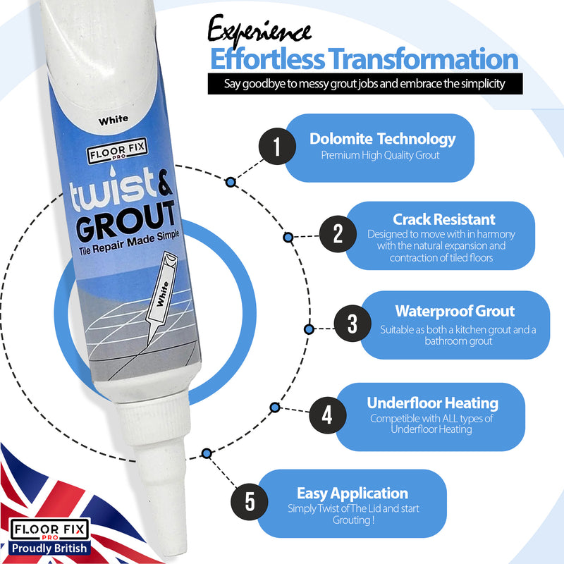 Load image into Gallery viewer, Twist &amp; Grout - Tile Grout Revive And Restore Kit - Floor Fix Pro Loose Tile &amp; Hollow Floor Adhesive
