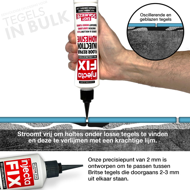 Indlæs billede i Gallery Viewer, Injectafix Easy Squeeze 300ml - Floor Fix Pro Loose Tile &amp; Hollow Floor Adhesive
