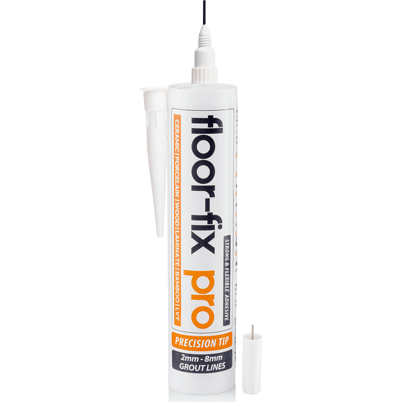 Load image into Gallery viewer, Floor Fix Pro Floor-Fix Pro 300ml -Fix Loose Tiles &amp; Hollow Wood Floors Floor-Fix Pro is a super strength, low viscosity bonding adhesive for repairing loose or hollow tiles and creaky wood floors. To fix loose tiles simply drill a hole in the grout lines
